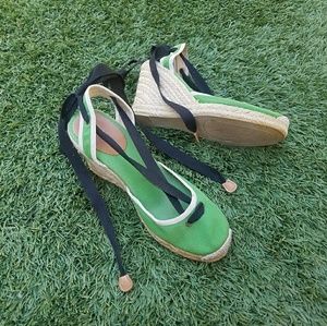 J.Crew sling back wedges
